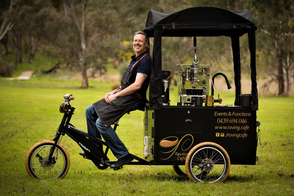 coffee cart on a tricycle